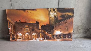 quadro su tela piazza vecchia bergamo 
