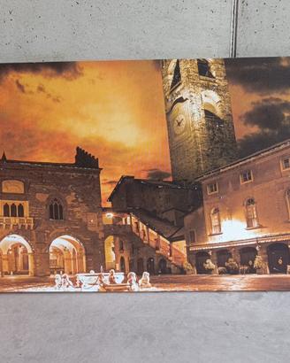 quadro su tela piazza vecchia bergamo 