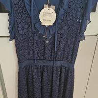 blugirl abito pizzo blu TG 42