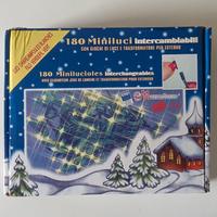 Scatola di 180 miniluci bianche natalizie.