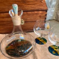 Decanter e  calici degustazione grappa