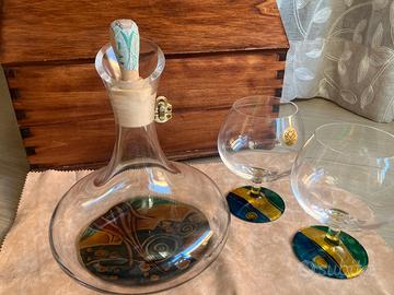 Decanter e  calici degustazione grappa
