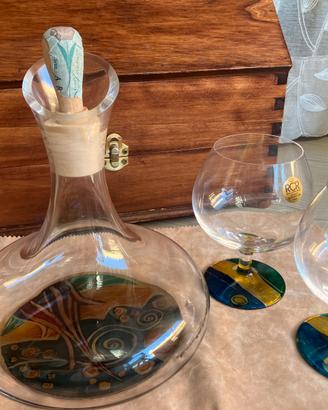 Decanter e  calici degustazione grappa