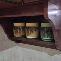 Mensola porta spezie da cucina in legno 