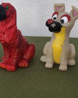 Lotto 4 cagnolini in gomma animali vintage anni 90