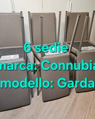 Sedie Connubia Garda tortora 