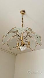 Lampadario vetro e metallo 