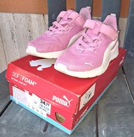 scarpe ginnastica bambina puma rosa n.32