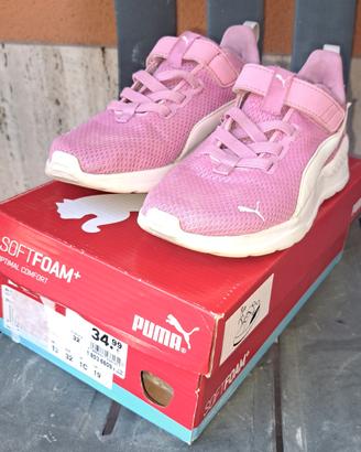 scarpe ginnastica bambina puma rosa n.32