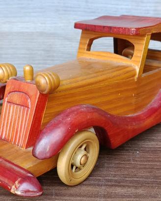 AUTO D'EPOCA IN LEGNO 