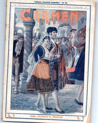 Libro "carmen" prospero merimee 1928