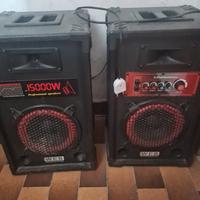 Coppia di Casse con ingresso microfono. Perfette