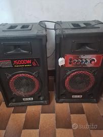 Coppia di Casse con ingresso microfono. Perfette