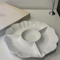 Set 2 Antipastiere in Porcellana Bianca