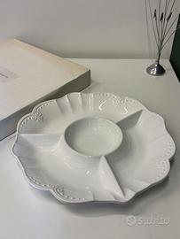 Set 2 Antipastiere in Porcellana Bianca