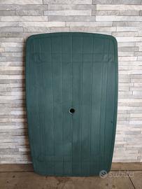 Tavolo verde plastica giardino per ombrellone 