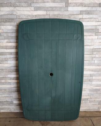 Tavolo verde plastica giardino per ombrellone 