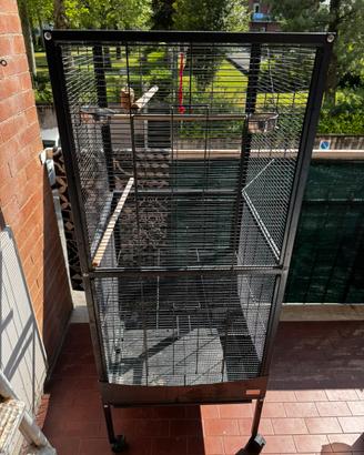Voliera 60x60x150 con ruote
