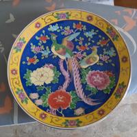 Grande piatto decorativo in porcellana cinese