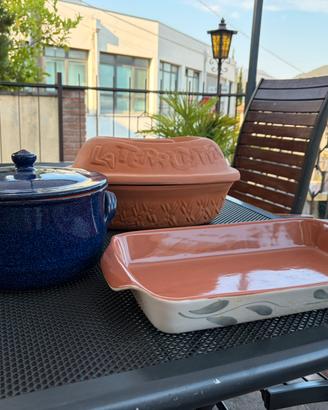 Lotto 3 Pirofile in Terracotta e Ceramica