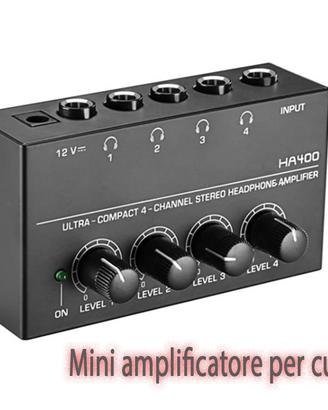 Mini Amplificatore per cuffie 4 canali - HA400 - N