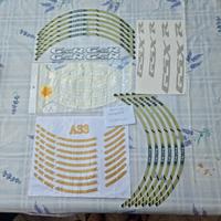 Set adesivi per cerchioni color oro, per Suzuki 