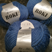 Gomitoli di lana Fili & Fili tipo Roki bluette