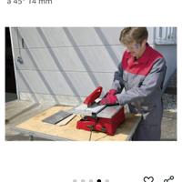 Taglia piastrelle elettrica a bagno.