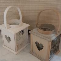 Lanterne decorative in legno fatte a mano