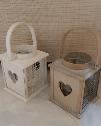 Lanterne decorative in legno fatte a mano