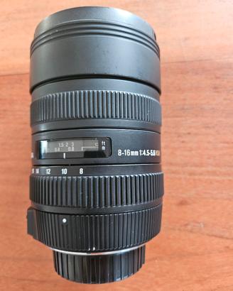 Sigma 8-16mm f/4.5-5.6 DC HSM per nikon