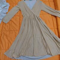 Abito elegante beige brillantinato