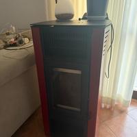 Stufa a pellet funzionante