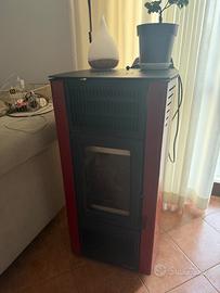 Stufa a pellet funzionante