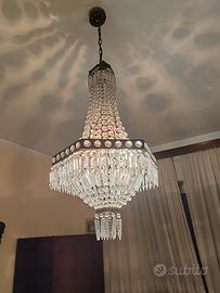 Lampadario antico stile impero Cristallidi Boemia