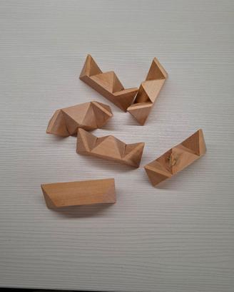 Puzzle 3d rompicapo di legno