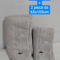 set 4 asciugamani salviette Lacoste Cotone Beige