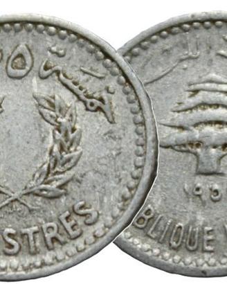 MONETA LIBANESE LIBANO 5 Piastre 1954 CODR29