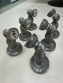 Set 6 fermaporta magnetici in ottone