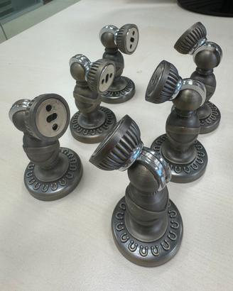 Set 6 fermaporta magnetici in ottone
