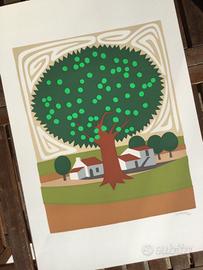 serigrafia originale anni 70 - sogg. Albero 