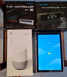 Tablet, Google home, fan controller 