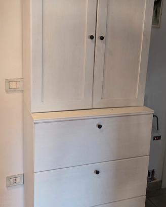 Coppia mobili IKEA bianco decapato