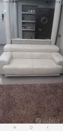 DIVANO PELLE BIANCO