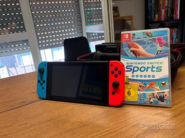 Nintendo Switch + Switch Sports + MicroSd+Custodia