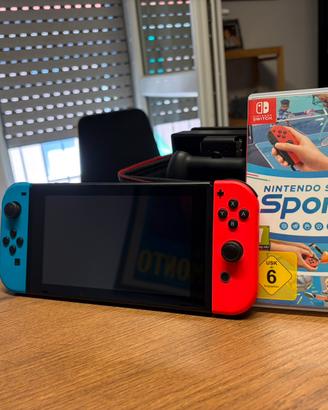 Nintendo Switch + Switch Sports + MicroSd+Custodia