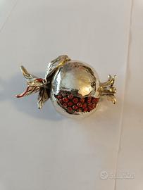 Melograno portafortuna in argento 925