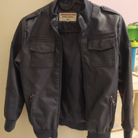 Giacca in pelle blu scuro Original Marines