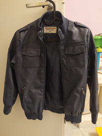 Giacca in pelle blu scuro Original Marines