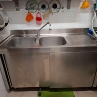 Lavatoio professionale 2 vasche per ristoranti